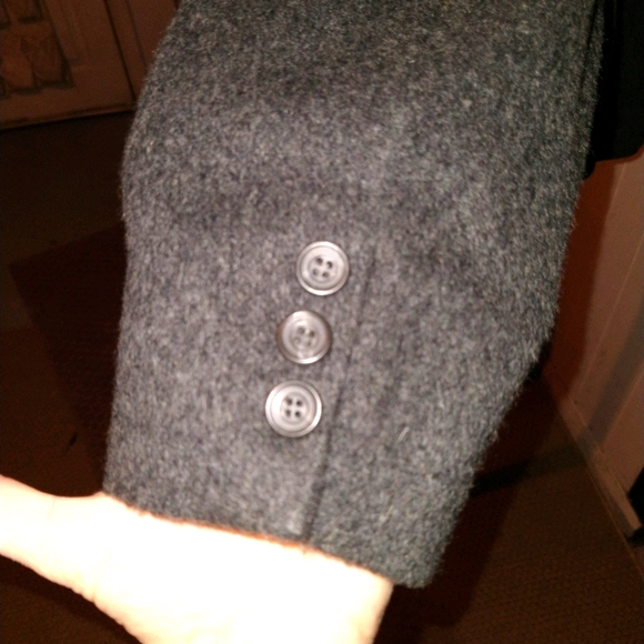 Wool dark gray blazer / suit coat - Picture 10 of 11